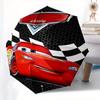 Lightning McQueen,Cars Movie Fully automatic themed umbrella - 8 ribs durable iron frame, tri-fold compact design, perfect as a gift, travel