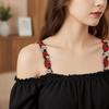 Adjustable Floral Bra Straps with Lace Trim Flower Lingerie Strap Fashion Underwear Strap  Women