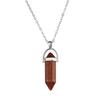 Elegant European & American Hexagonal Amethyst Crystal Necklace