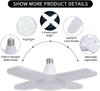 HOMZY E27 LED Bulb Fan Blade Timing Lamp 220V110V 28W 200W Foldable Led Industrial Light Bulb Lamp for Home Ceiling Light Garage Light