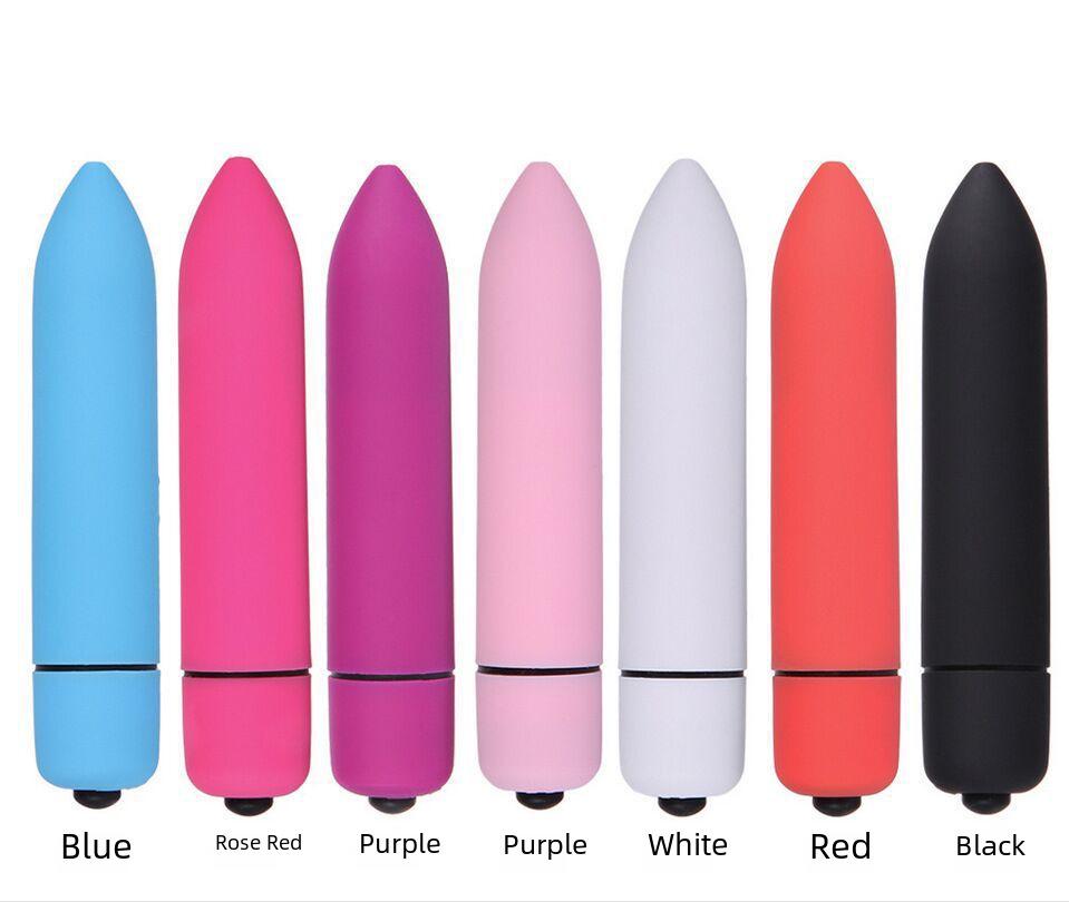 Mini Bullet Vibrator - Adult Sex Toy with 10 Vibration Modes, Frosted Texture