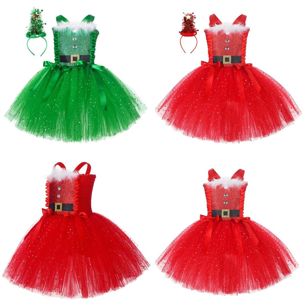 Christmas Tutu Dress For Girls European American Style Soft And Safe Suitable For All Seasons