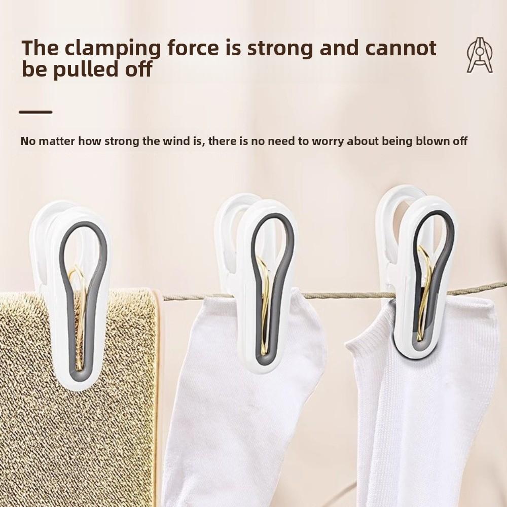 12pcs Windproof Non-marking Clip No Pressing Marks Clothes Pins Durable Underwear Clips  Household
