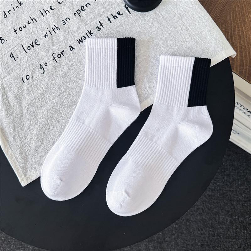 Cityboy Korean-Style Color Block Mid-Calf Sports Socks for Men & Women