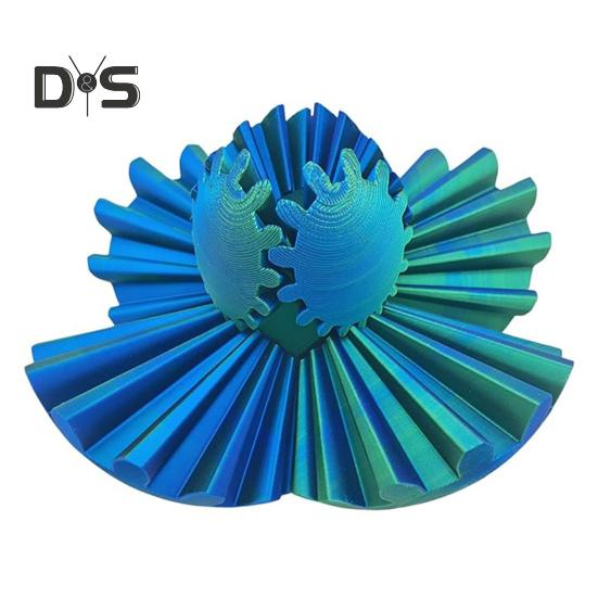 3D Printed Gear Ball Toy Stress Anxiety Relief Spin Ball Cube Plastic Travel Portable Gear Ball Sensory Fidget Toy Kids Adults Gift