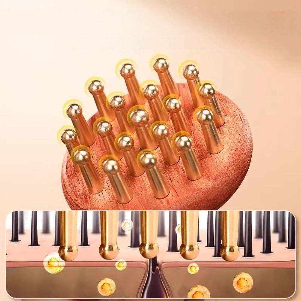 19 Teeth Sandalwood Massager Comb Natural Material Guasha Scalp Tool Scalp Care