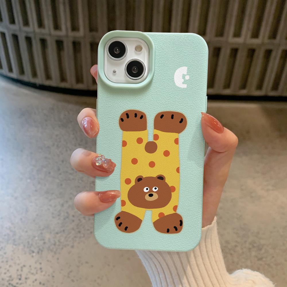 

Чехол для iPhone 15/14plus Papa Bear с креативным узором 12 личи, применимый к Apple 16 Apple xs