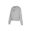 Jordan Logo Print Sport Long Sleeve Crew Neck Sweatshirt Women Tops Gray DQ0864-063