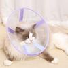 Protective Pet Cone Collar Comfortable Seethrough Mesh Collar Adjustable Size For Dog Cats After Surgical Recovery Aid