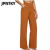 JPNTKY Y Damen Mode Lässig Einfarbige Druckhose & Caprihose