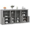 VidaXL Buffet with LED Lights, Cabinet with Door, Storage Furniture, Living Room Entryway Organizer, 3209189