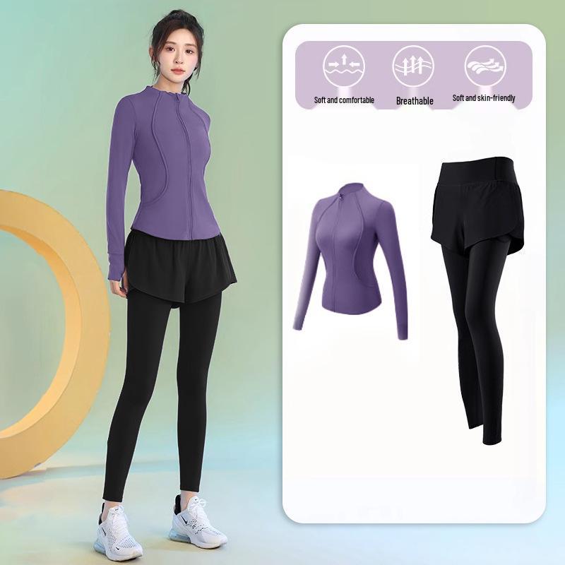 2025 Women's Slimming Morning Run Yoga Set - Long Sleeve Quick-Dry Fitness Outfit