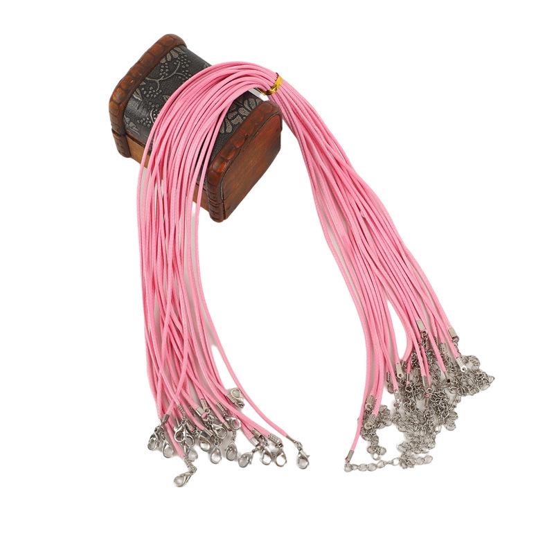 Black Korean Wax Cord: 2.0/1.5mm Necklace Jewelry String for Pendants