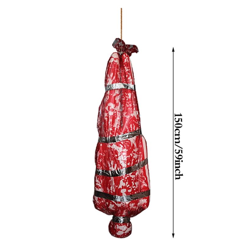 59Inch Halloween Corpse Props Set Yard Creepy Shroud Decoration Horror Bloody Bag Haunted House Hanging Decorations Durable B