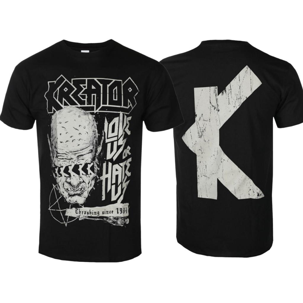 Kreator Logo Printed Tshirt Thrash Metal Band Style Daily Tshirt Suitable For Both Unisex And Unisex