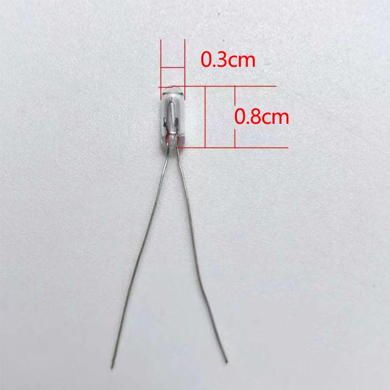 10Pcs 5mm 4mm 3mm 12V Mini Bulb of Wheat Rice Bulbs Edison Incandescent Filament Rice Bulb Climate Radio Switch Button Bulbs
