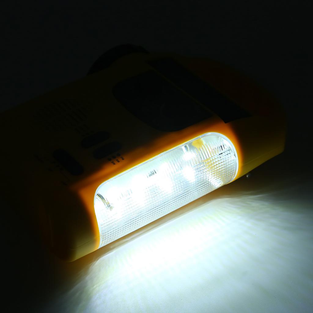 Hand Crank Solar Radio AM FM SW Emergency Radio with LED Flashlight Reading Light MP3 Player for Outdoor Camping