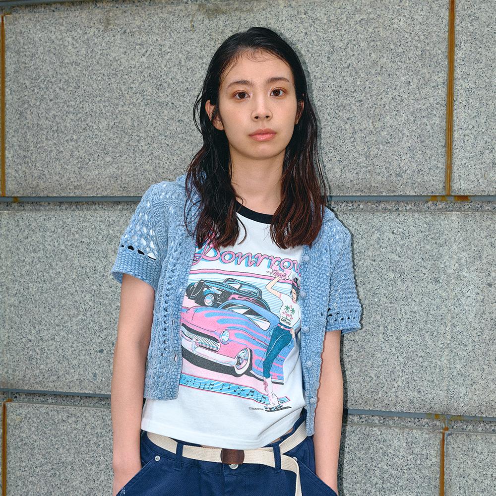 Bonrow Crop Pink Road Tee_Wh