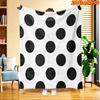 1pc 2D Flat Printing Spring And Summer New Arrival Black And White Polka Dot Pattern Digital Print Blanket, All-Season Use, Casual Throw, 100% Polyest