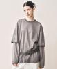 Nigaennikol Nicole Destroyed Layered Long Sleeve Top_Gray