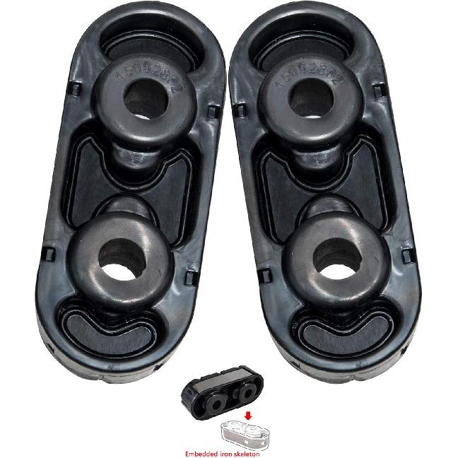 Ulators Exhaust Muffler Hangers 15092802 Compatible With 1999-2018 Silverado Sierra 1500, 2000-2018 Yukon/Tahoe, Built-In Iron Frame Hanger