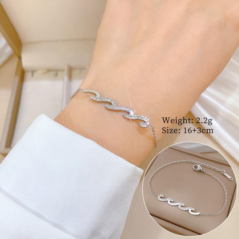 

Dongmen Personality Minimalist Wind Wave Personality Chain Bracelet Female Retro Girlfriend