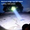 20W Portable Powerful LED Flashlight Outdoor Handheld Searchlight USB Rechargeable Spotlight Waterproof Torch Long Shot King