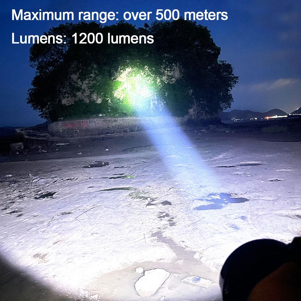 20W Portable Powerful LED Flashlight Outdoor Handheld Searchlight USB Rechargeable Spotlight Waterproof Torch Long Shot King