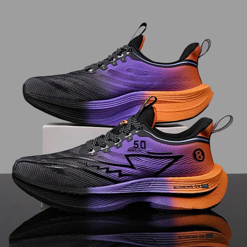 Sports Shoes Unisex Sneakers Light Anti-Slip Training Shoe New Men's Carbon Plate Running Shoes Soft Cushion Shock Absorbing