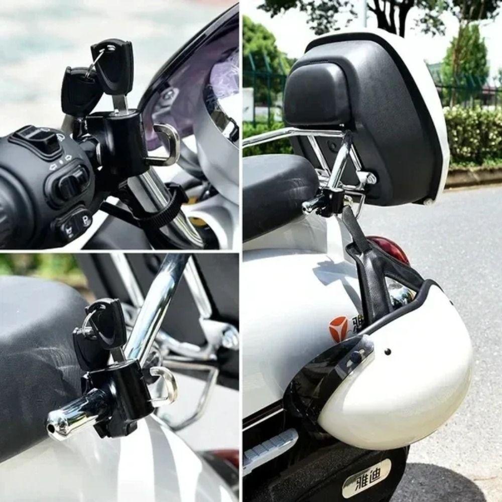 Universal Motorcycle Helmet Lock Portable Metal Handlebar Lock Anti-theft Lock Electric Bike