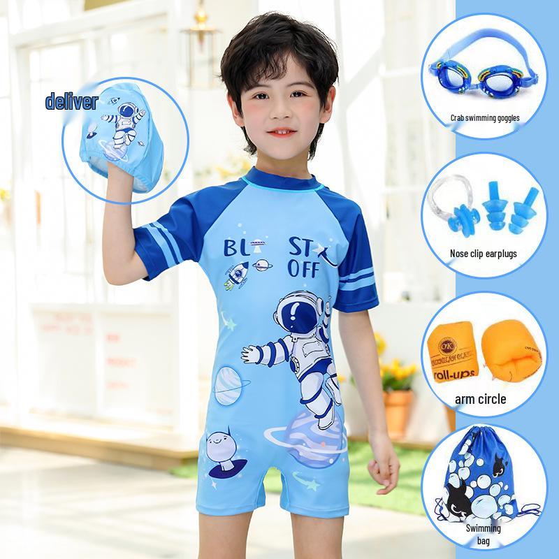 

Boys 2024 One-Piece Swimsuit: New Style for Baby to Medium-Size Kids 120 (35-45 lbs)