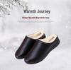 Women's Waterproof Non-Slip Winter Shoes - Comfortable Leather Slippers for Mid-Aged & Elderly