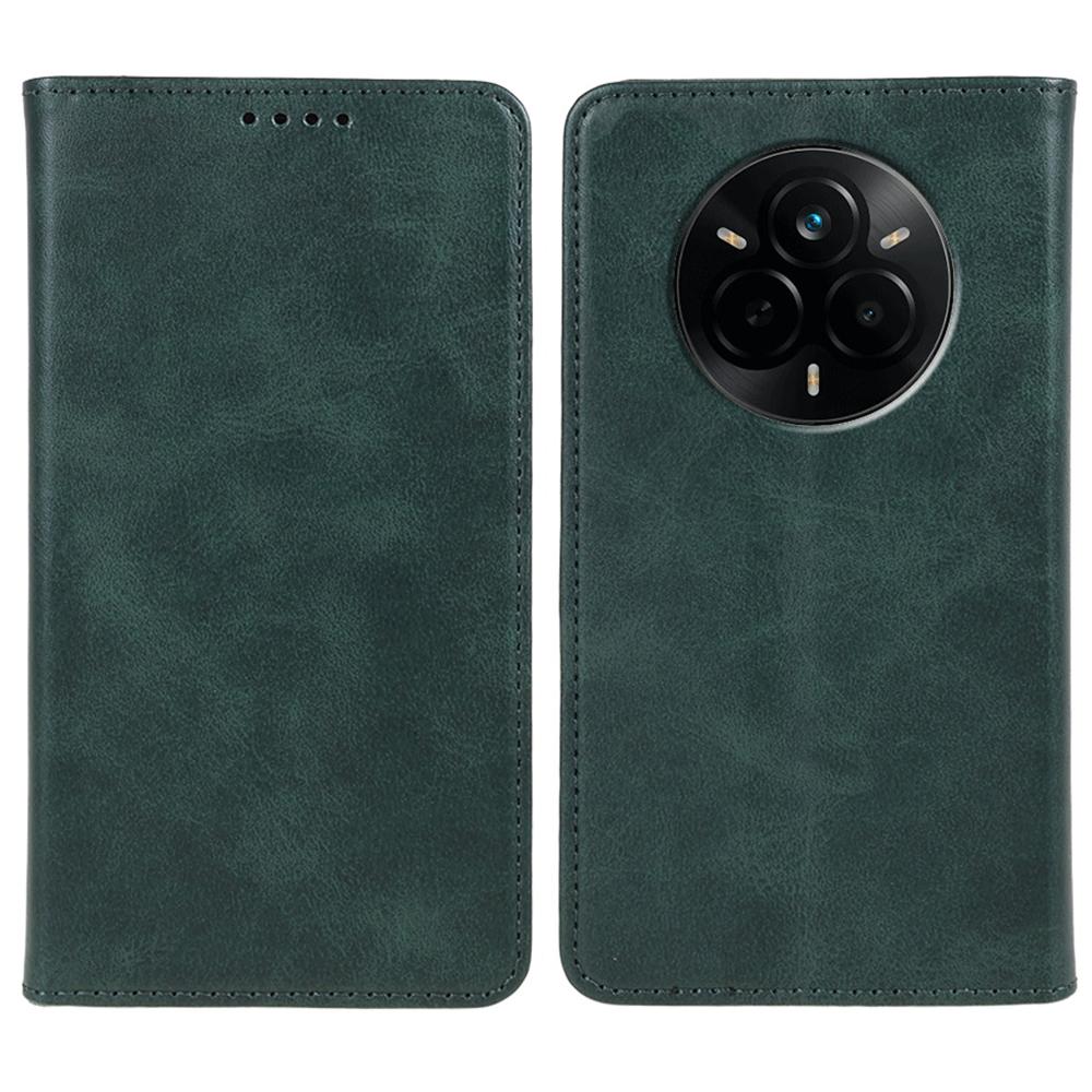 

Чохол для Realme 14 Pro 5G Міцний Магнітний Шкіряний Чохол для Телефону Текстура Теляти Green