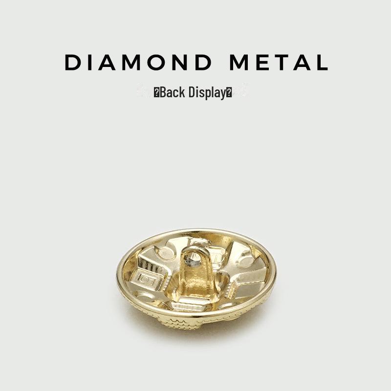 Runde Metallknopf Anzugjacke mit Pelzbesatz - Damen Strickmantel