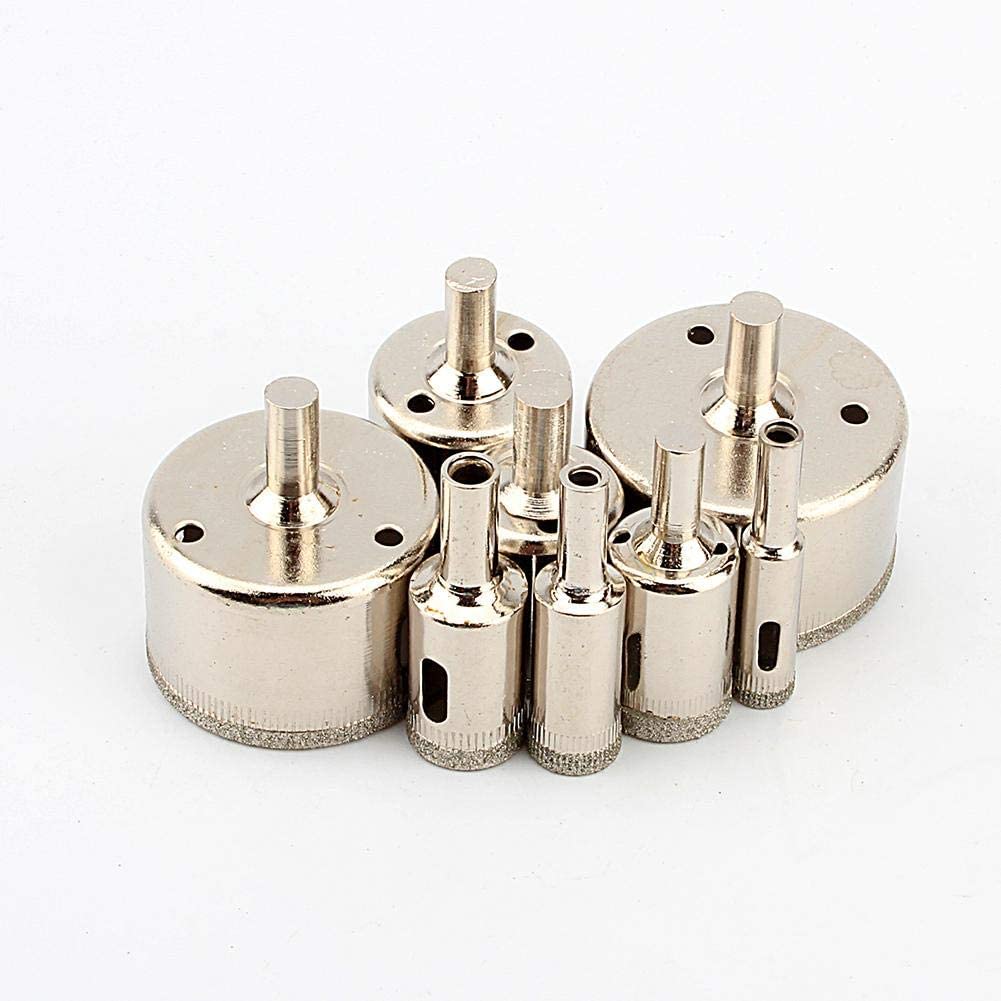 8pcs 10mm 50mm Diamond Coated marble Ceramic Tile Hole Saw Drill Bits set tool