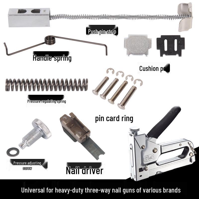 Multi-Purpose Manual Nail Gun: U-Shaped, T-Shaped, Horse Staples - Woodworking & Pneumatic Stapler Tool