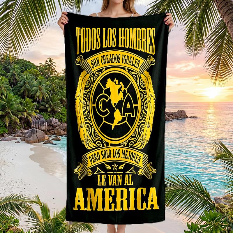 Club Amrica Fashion Beach Towel: Ideal for Summer Adventures Soft, absorbent and quick drying suitable for swimming and bathing
