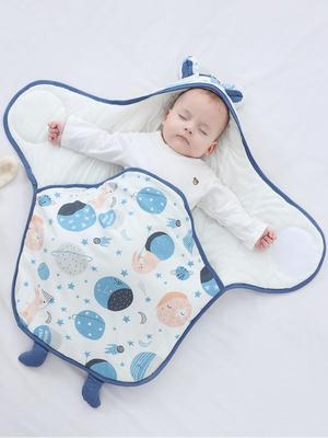 Newborn Pure Cotton Thick Baby Swaddle Blanket – Anti-Kick Sleep Bag for Spring, Autumn, Winter.