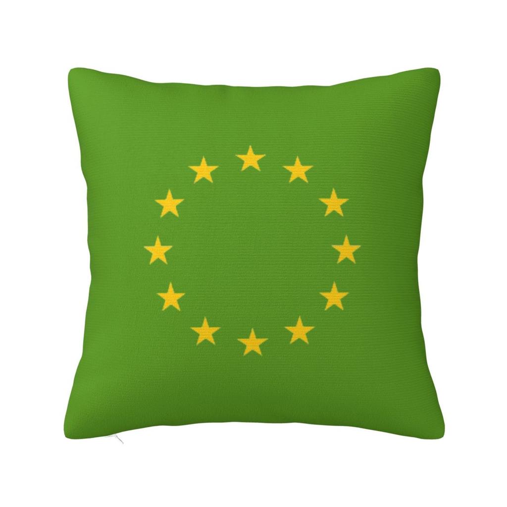 EU Europe European Union European Flag EU Stars Square Pillowcase Cushion Cover Pillow Case Throw Pillow Cover for Home Bedroom