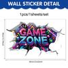 3D Gaming Wall Sticker Self-Adhesive Game Room Decor Gamer Bedroom Wall Decal