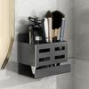 Versatile Wall-Mounted Bathroom Organizer - No-Drill, Plastic Storage Rack for Toothbrushes & Razors, Perfect Home Accessory