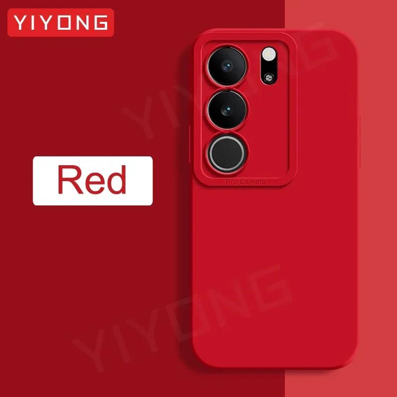

Для VivoV29 Чехол Мягкий жидкий силиконовый чехол для VIVO V29 V29Pro V27 V27Pro VivoV27 Pro Противоударные чехлы для телефонов For VIVO V29 красный