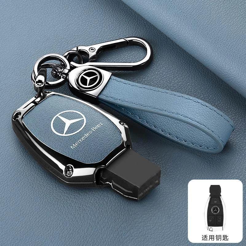 ZHM3 Car Smart Remote Key Case Fob Cover Bag For Mercedes Benz A B C S Class AMG GLA CLA GLC W176 W221 W204 W205 Keychain Accessories