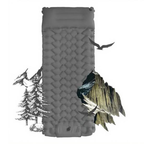 Ultralight Inflatable Sleeping Pad with Built-in Foot Pump Waterproof Self Inflating Lounge Mat Portable Travel Outdoor Camping Hiking