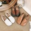 New Women's Casual Shoes with Hollowed-out Bean Shoes, Round Toe, Low Heel, Breathable Single Shoes Devotion
