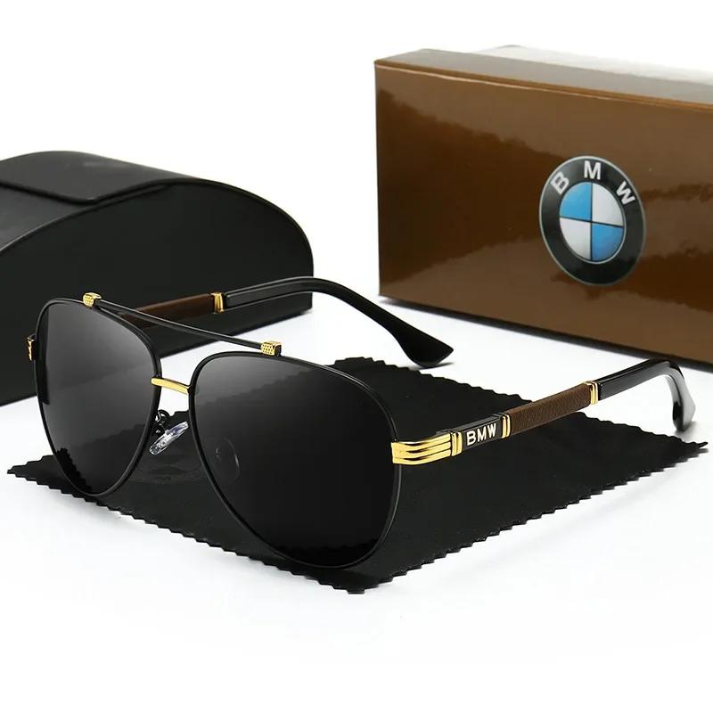 Nuevas Gafas de Sol Polarizadas Estilo BMW 2025 para Hombres/Mujeres Protección Gafas de Conducir Deportivas Envolventes Retro Aviador Gafas de Sol Caja de Regalo