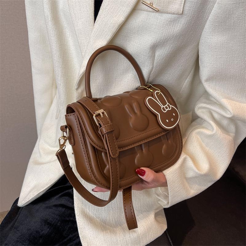 Year of the Rabbit Bag Rabbit Small Round Bag Spring New Fashionable and Cute Versatile Small Bag Portable Messenger Bag Women's Bag