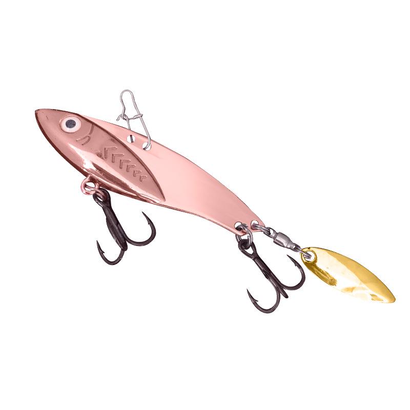 

Высокоотражающее металлическое лезвие VIB North Lake со спиннером для морской рыбалки 10g розового золота