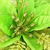 Glitter Poinsettia 5.5 Inch Artificial Flower Christmas Clip Stem Christmas Tree Ornaments For Wedding Party Wreath Decoration