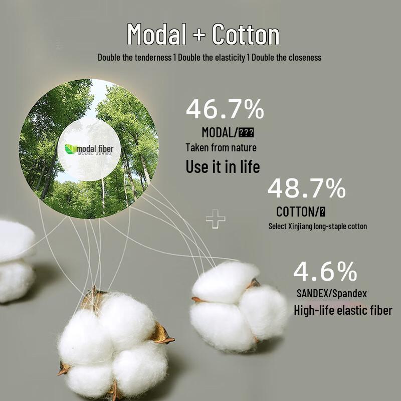 LANGSHA Men's Thin Modal Round Neck Thermal Underwear Set